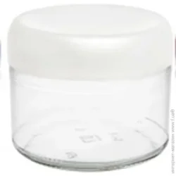 Емкость Everglass Банка с крышкой Велюр 330 мл 82 мм белая