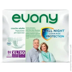 Подгузники Evony Размер Extra Large (120-170 см) 30 шт (8690536804092)