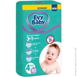Подгузники Evy Baby Maxi Размер 4 (7-18 кг) 40 шт (8690506520298)
