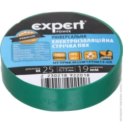 Expert Power Изолента ПВХ 0,13x19 мм 25 м зеленая ПВХ YL-TPNB.M25W19TH013-