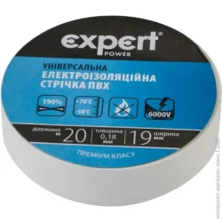 Expert Power Изолента 0,18х19 мм 20 м белая ПВХ EPUT-0,18X19mmX20M-white