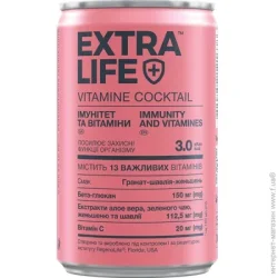 Extra Life Безалкогольный напиток Витаминный коктейль иммунитет+ Витамины 150 мл