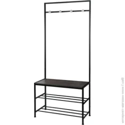 Fabrika Вешалка-стойка для одежды FK0203 URBAN со скамейкой 1740х350х760 мм черный