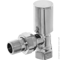 Fado Кран радиаторный 1/2" ХРОМ угловой верхний (RC01)