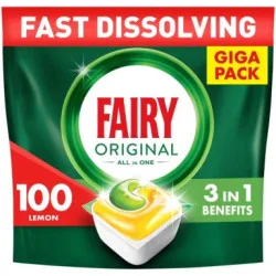 Капсули для посудомийних машин Fairy Original All-in-One Лимон 100 шт (8700216237383)