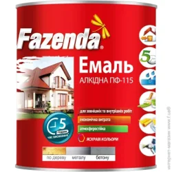 Fazenda Грунт-емаль алкідна ПФ-115 білий глянець 2,8 кг