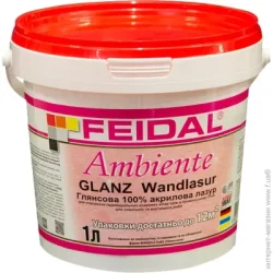 Feidal Лазурь Ambiente Glanz Wandlasur бесцветный 1 л