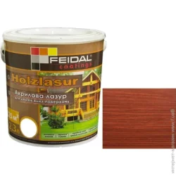 Feidal Лазур Holzlasur червоне дерево шовковистий глянець 2,3 л