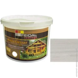 Feidal Лазурь Holzlasur белый шелковистый глянец 9 л