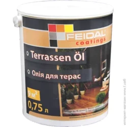 Feidal Масло для древесины Terrassen Ol бесцветный шелковистый мат 0,75 л