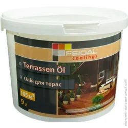 Feidal Масло для древесины Terrassen Ol бесцветный шелковистый мат 9 л