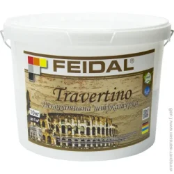 Feidal Декоративна штукатурка Travertino 10 кг білий