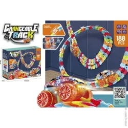 Fengba Toys Трек гибкий 188 элементов со световым эффектом 44,5х7х36 см SA210570