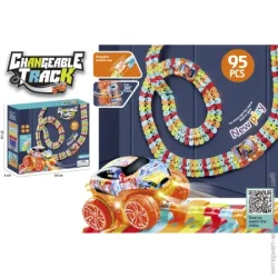Fengba Toys Трек гибкий 95 элементов со световым эффектом 33х6х27 см SA210571