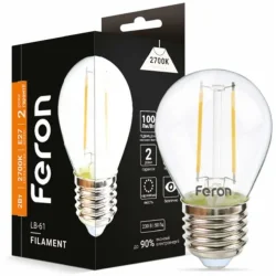 Светодиодная лампа Feron Лампа светодиодная 2 Вт G45 E27 2700 К LB-61