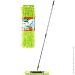 Швабра Fino (Мелочи Жизни) Швабра для підлоги універсальна телескопічна Люкс 120 см зелений телескопічна
