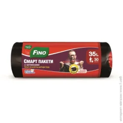 Fino (Мелочи Жизни) Мешки для мусора с затяжками Крепкие крепкие 35 л 30 шт.