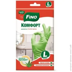 Fino (Мелочи Жизни) Рукавички латексні Алое Віра стандартні р. 1 пар/уп.