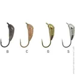 Крючок для рыбалки Fishing Roi Мормышка вольфрамовая Куколка с ушком, 3MM 0,52GR GOLD