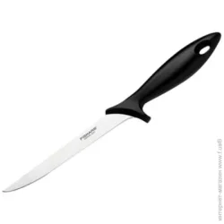 Кухонный нож разделочный Fiskars — нержавеющая сталь « Кухонный нож Essential филейный 18 см Black (1023777) »
