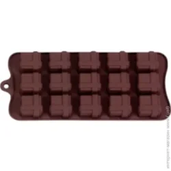 Flamberg Форма для цукерок Gift на 15 шт. Peach&Brown 21х10.5х1 см коричневий