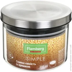 Емкость Flamberg Банка для сыпучих Simple 350 мл 10,5x8,1 см