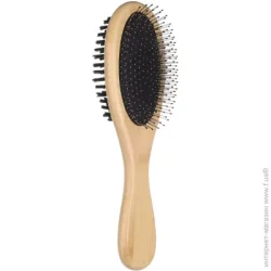 Flamingo Щітка масажна BAMBOO 2в1 для собак L 24,5х7 см