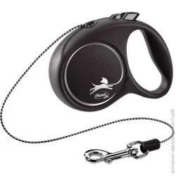 Flexi Поводок-рулетка Black Design XS серебряный