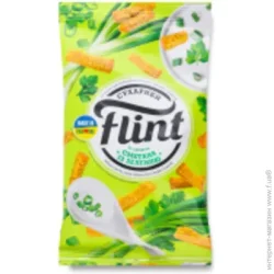 Flint Сухарики пшенично-житні зі смаком сметани з зеленню 80 г (4820047465077)