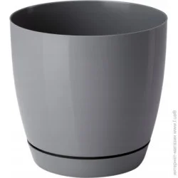 Form-Plastic Горшок пластиковый Тоскана Круглая-13 круглый 1,6 л серый (0741-059)