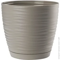 Горшок Form-Plastic Вазон пластиковый Сахара мини-27 круглый 9,7 л серый