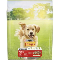 Сухий корм Friskies для дорослих активних собак для всіх порід із яловичиною 2.4 кг