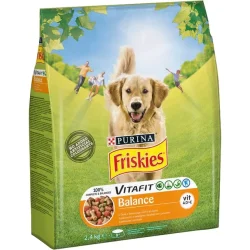 Сухий корм Friskies для дорослих собак всі породи з куркою та овочами 2.4 кг