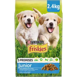 Сухой корм Friskies Корм сухой Junior с курицей, овощами и молоком 2,4 кг
