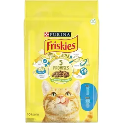 Корм для кошек Корм сухой для котов Purina Friskies с лососем и овощами 10 кг