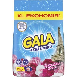 Стиральный порошок Gala Аква-Пудра Французский аромат 3600 г (8006540519363)