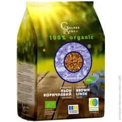 Крупа Galeks-Agro Насіння льону коричневого органічного 200 г