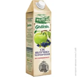 Galicia Яблочно-черничный неосветленный пастеризованный 1 л (4820151001314)