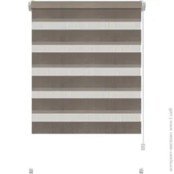 Gardinia Ролета день-ночь Мини Зебра 50x150 см мокко