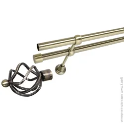 Gardinia Готовый карниз Ally Короб двойной d19/19 мм 160 см античная латунь
