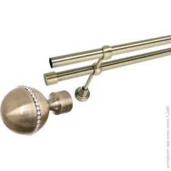 Gardinia Готовый карниз Ally Орбита двойной d19/19 мм 160 см античная латунь