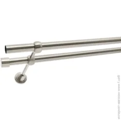Gardinia Карниз Ally двойной наборной d19/19 мм 160 см имитация стали