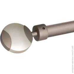 Gardinia Готовий карниз Kira Диск із внутрішньою доріжкою одинарний d19 мм 160 см капучіно