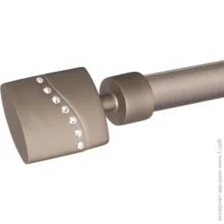 Gardinia Готовий карниз Kira Флет із внутрішньою доріжкою одинарний d19 мм 160 см капучіно