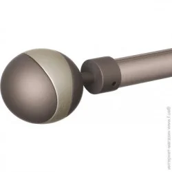 Gardinia Готовий карниз Kira Орбіт із внутрішньою доріжкою одинарний d19 мм 200 см капучіно