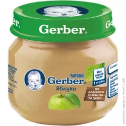Пюре фруктове Gerber з 6 місяців Яблуко 80 г (5900452078419; 7613033514036)