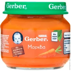 Пюре Gerber Морковь 80 г (7613036011310)