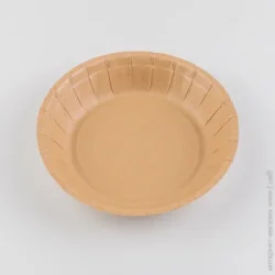 Тарілка дрібна GoPack Тарілка картонна крафт 200 мм 600 мл 10 шт.