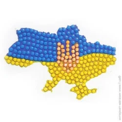 Gotoart Набір для творчості зі стразами Карта України 10х10 см