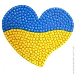 Gotoart Набір для творчості зі стразами Серце України 10х10 см
